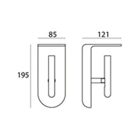 Lineabeta - Lampada LED applique a parete con luce orientabile Ciari in alluminio nero