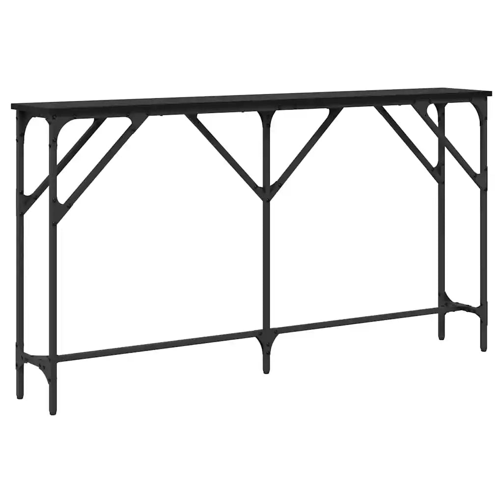 Tavolo consolle Rovere nero 140 x 23 x 75 cm 871335