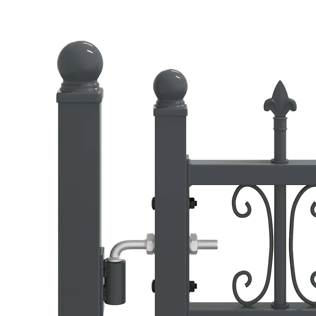 Cancello con Punta a Lancia KAMPEN 404 x 75 cm Acciaio Grigio