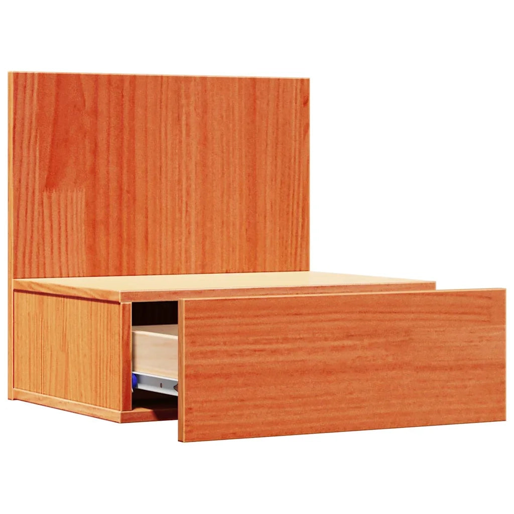 vidaXL Comodino con cassetto 2 pcs Cera marrone 42 x 32.5 x 40 cm