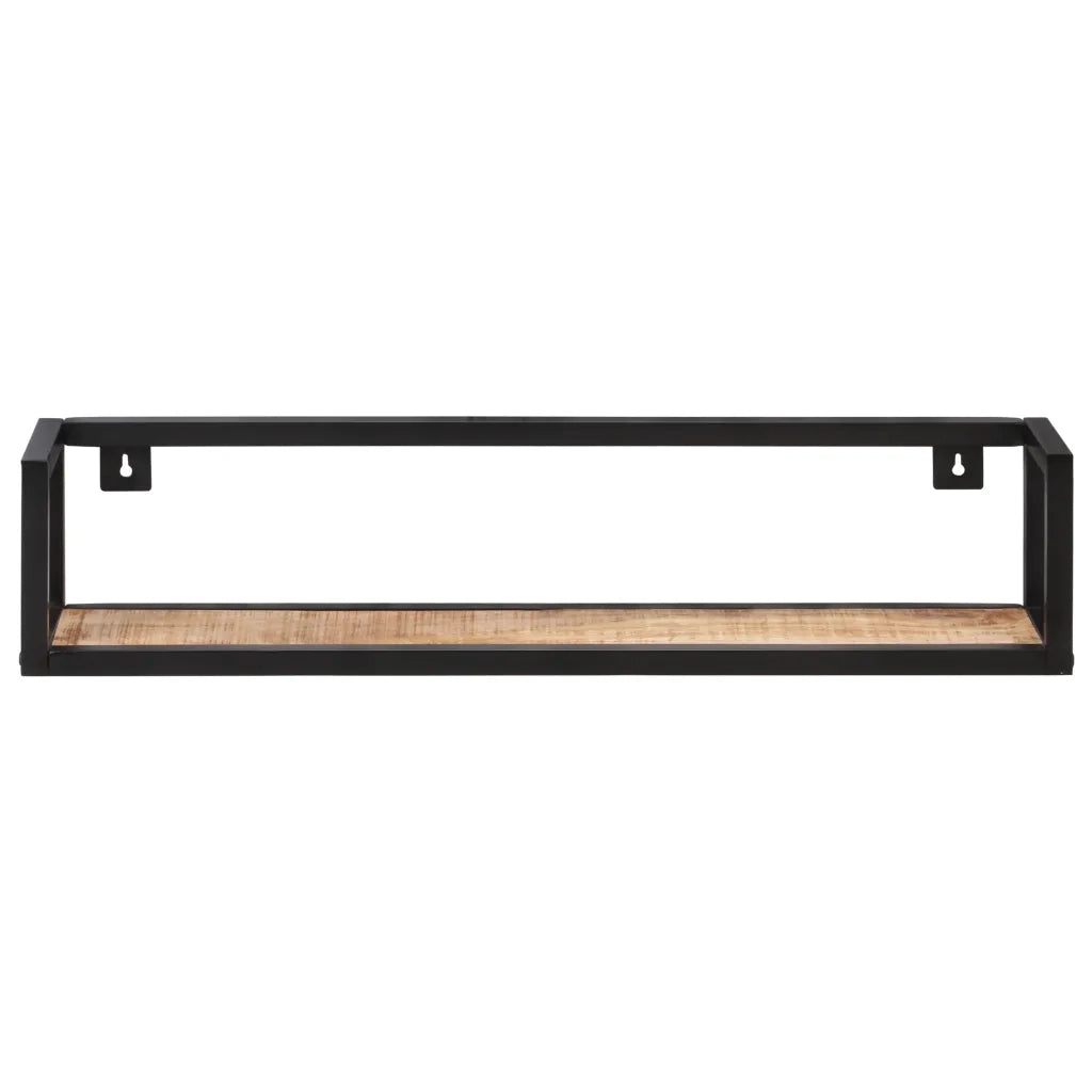 Mensole a Muro 2 pz 80 cm in Legno Massello di Mango Grezzo cod mxl 62022