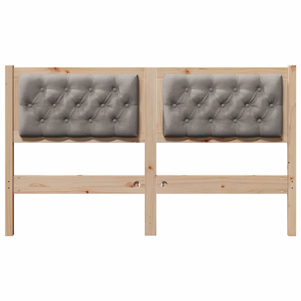 Testiera Altro Marrone e taupe 140 cm Legno di pino massello 879012