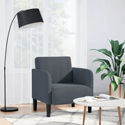Divano Sedia con Braccioli-Poltrona-Sofa Relax Grigio Scuro 54 cm in Velluto