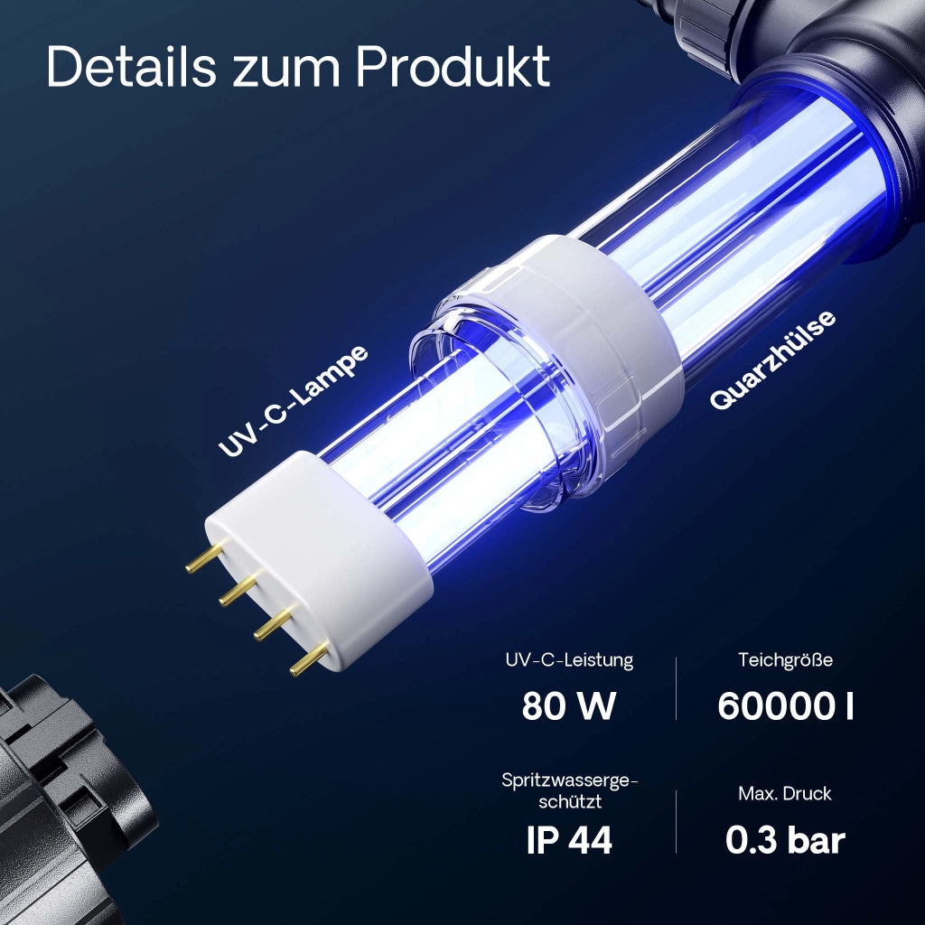 CUV-172 Chiarificatore acqua per laghetti Filtro luminoso 72W