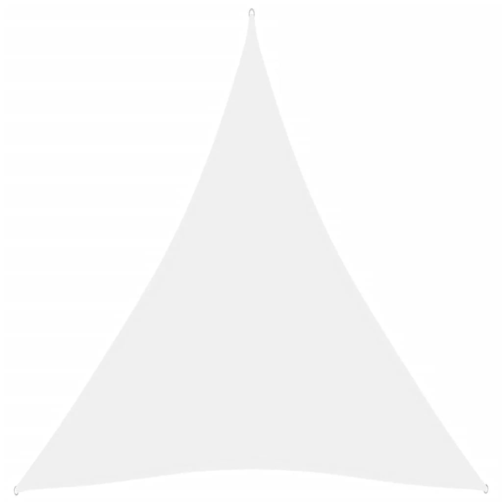 Vela ombreggiante triangolare in tessuto Oxford 5 x 6 x 6 m bianco 02_0009924