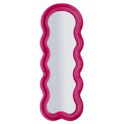 Specchio Da Muro Miki Velluto Fuxia cm 60x4x160 (misura Specchio cm 39x135)