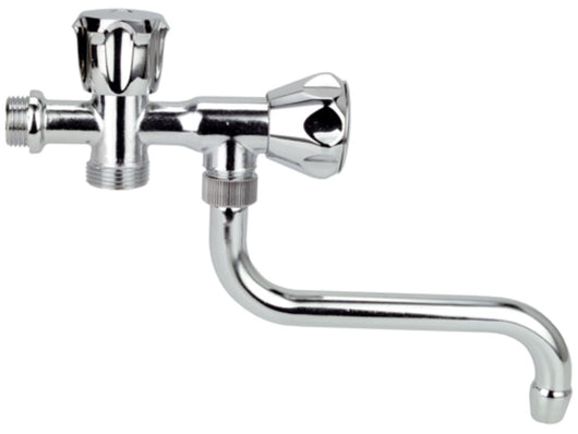 Rubinetto a snodo con attacco lavatrice con maniglia mini