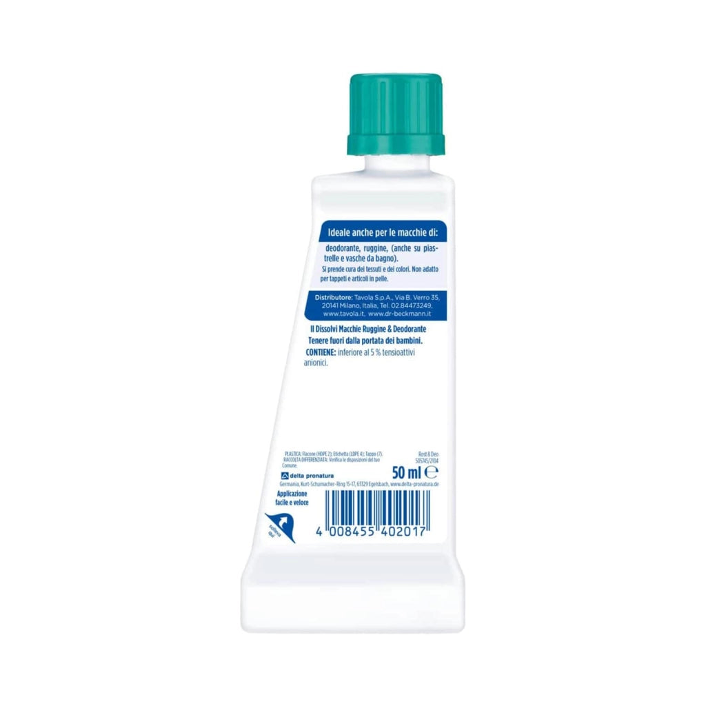 Dr. Beckmann Il Dissolvi Macchie Ruggine & Deodorante, specifico per macchie di ruggine, deodorante e sudore, 6x50ml