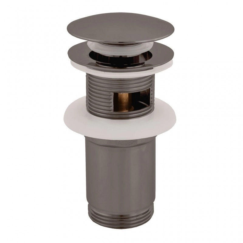 YUKON Miscelatore per bidet in metallo spazzolato in ottone grigio con sifone