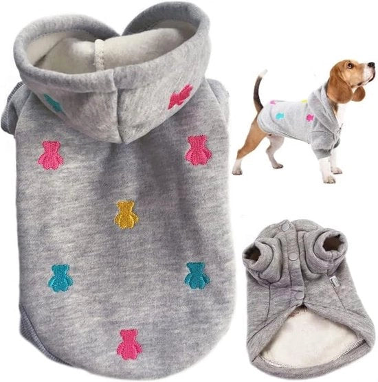 Giacca per cani Giacca per cani Cappuccio per cani Maglioni per cani con cappuccio Giacca invernale per piccoli cani e Animali domestici Grigio XL