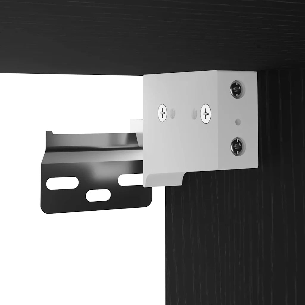 Set mobile TV con LED 2 pcs Rovere Nero 30,5 x 30 x 102 cm 862199