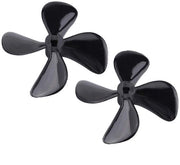 Impianto di elica a 4 pale - 2 pezzi CW/CCW - Adatto per asse 4 mm - Materiale in plastica - Accessori per imbarcazioni RC - Materiale duraturo