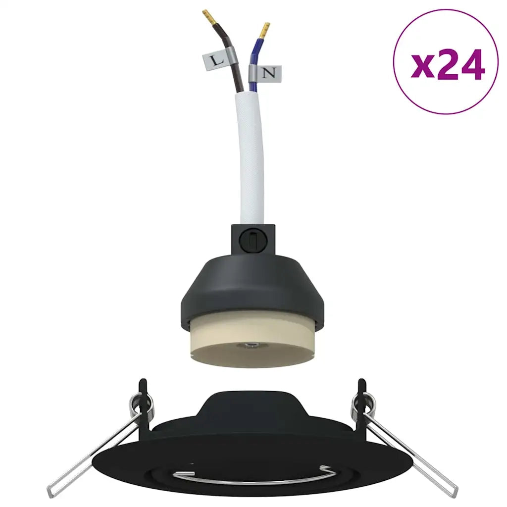 Spotlight 24 pz Nero 9 x 9 x 2.5 cm Metallo 4108160