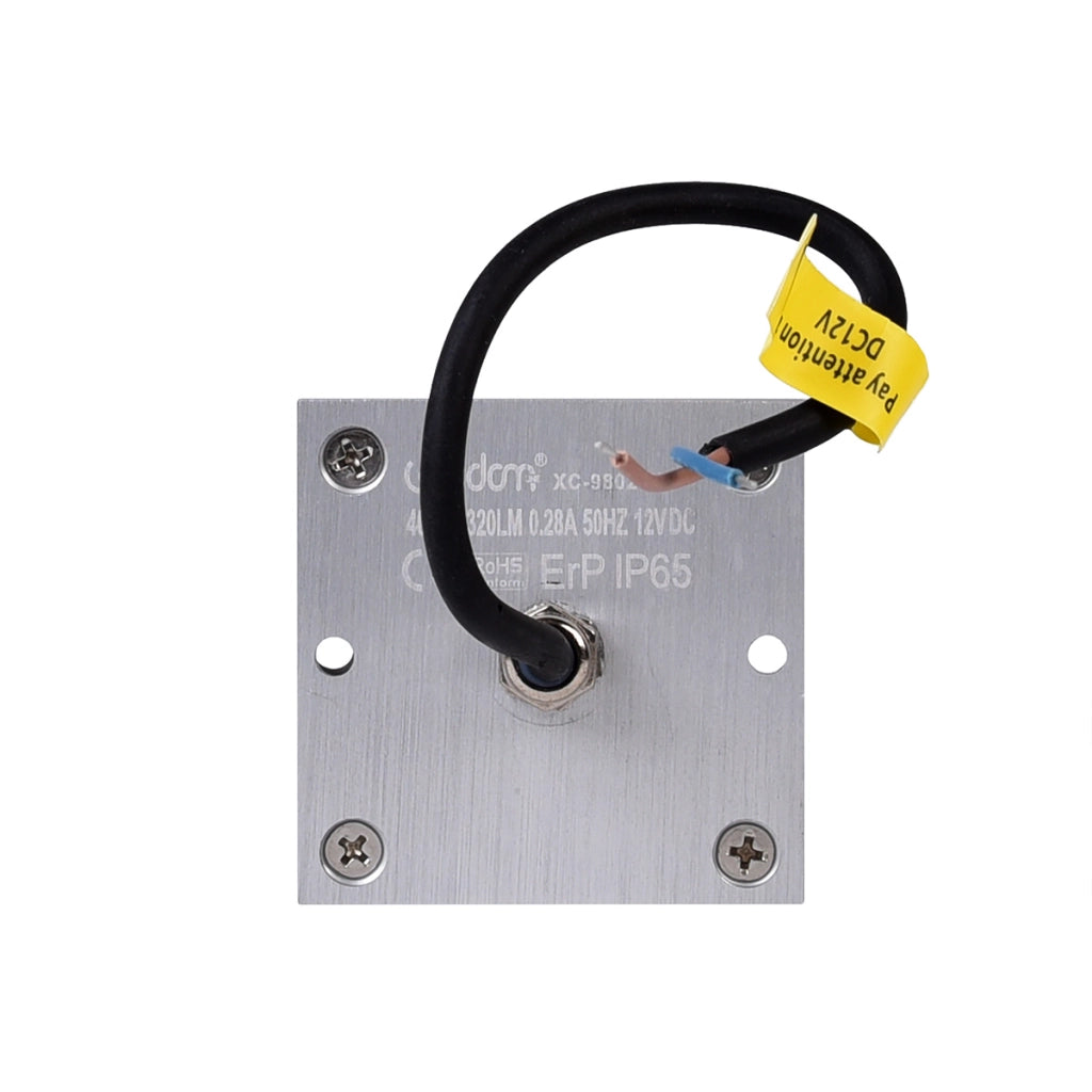 SEGNAPASSO LED 12V 4W RADENTE QUADRATO DOPPIA EMISSIONE LUCE NATURALE 4000K° IP65 - IDEALE PER SCALE CORRIDOI GIARDINI VIALETTI E PERCORSI PEDONALI