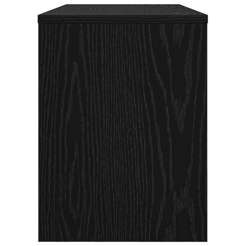 Mobile TV rettangolare moderno 80 x 30 x 40 cm pratico contenitore stile contemporaneo legno di rovere nero ingegnerizzato 02_0058370