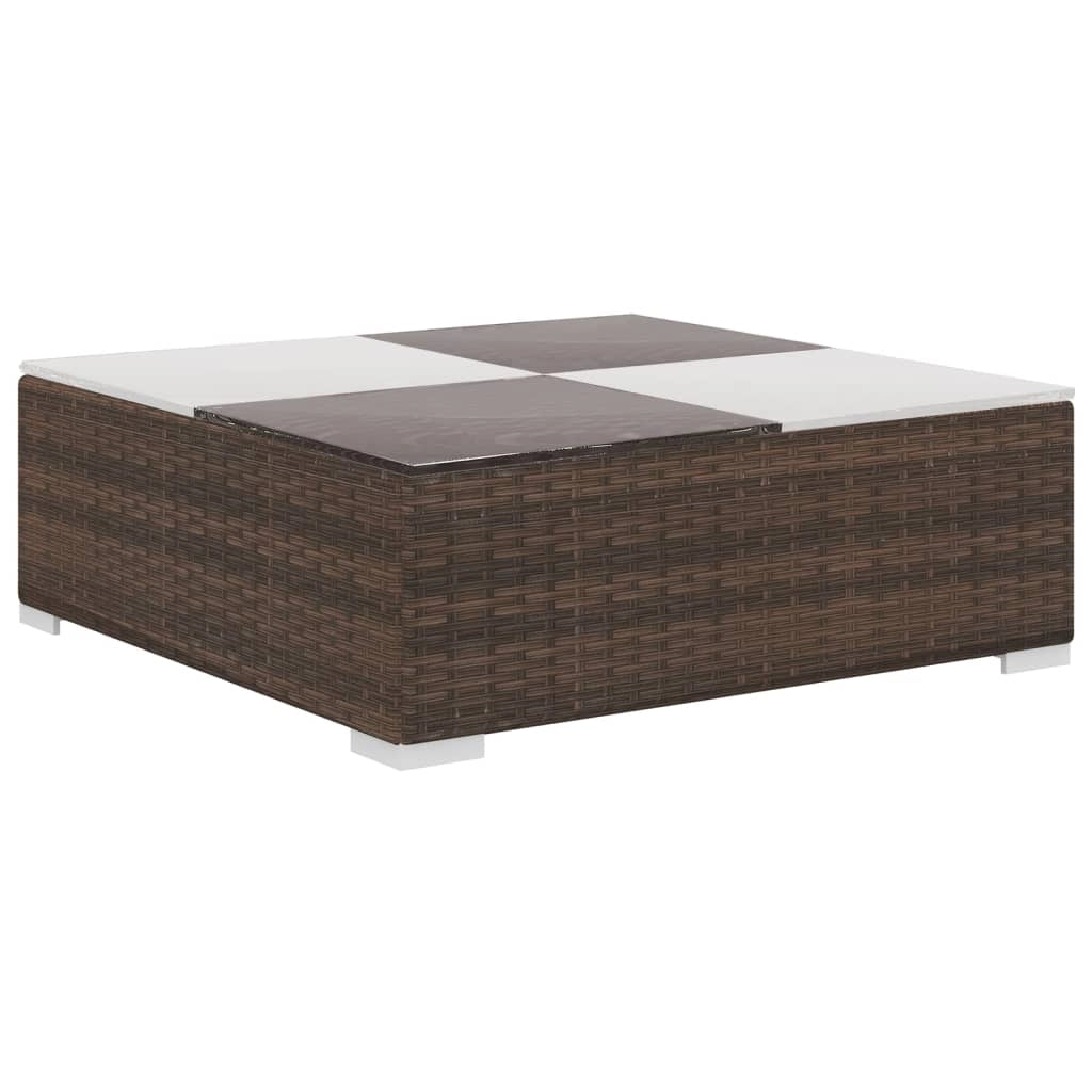 Set di mobili da giardino in resina intrecciata marrone da 15 pezzi 02_0014554