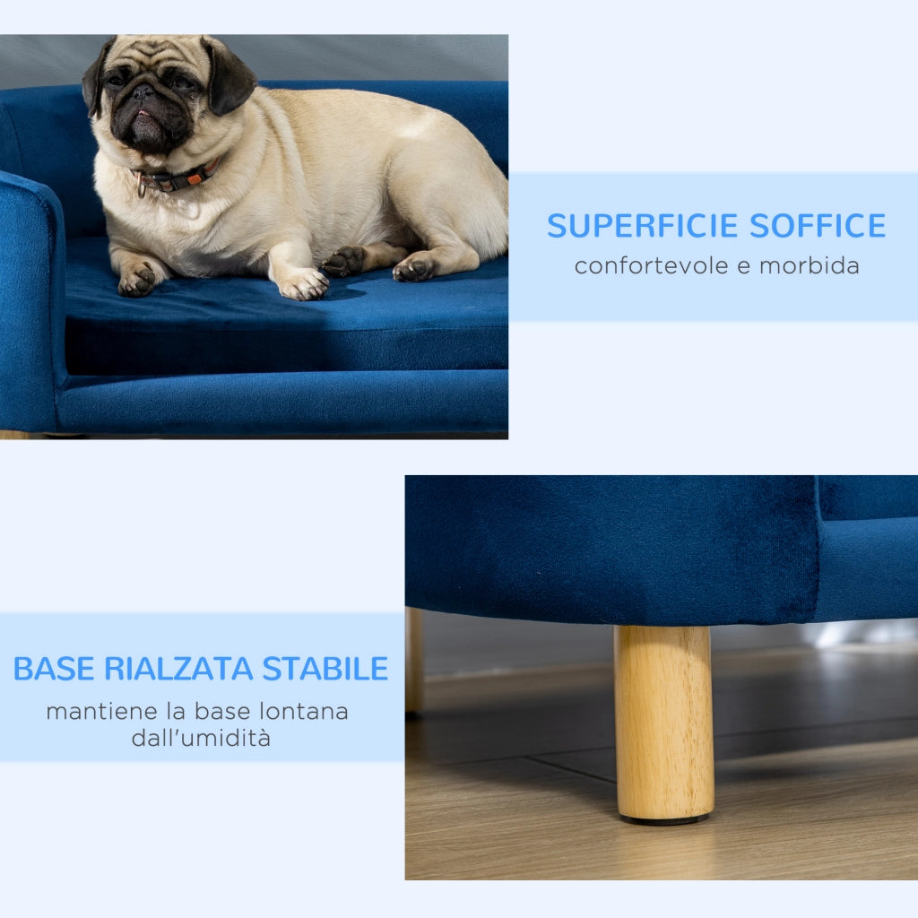 Cuccia Divano per Cani e Gatti ¨C Zephmum ¨C Blu 10kg