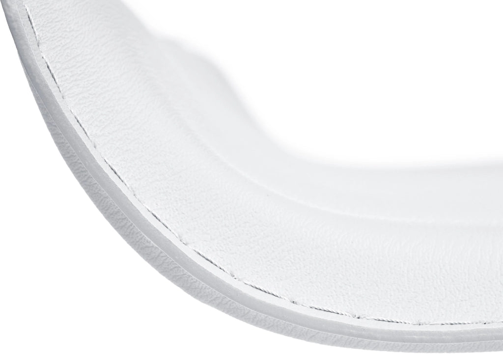 Sgabello bar Dyn in similpelle bianco