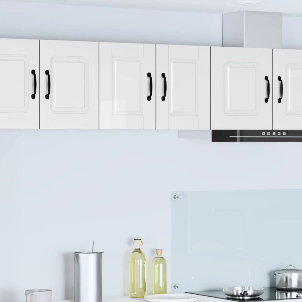 Mobile da cucina con porta 2 pz-Set di 2 Armadio da cucina Bianco Lucido 30 x 31 x 40 cm