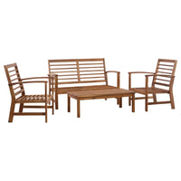 Set Divani da Giardino 4 pz in Legno Massello di Acacia cod mxl 40283