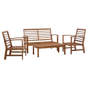 Set Divani da Giardino 4 pz in Legno Massello di Acacia cod mxl 40283