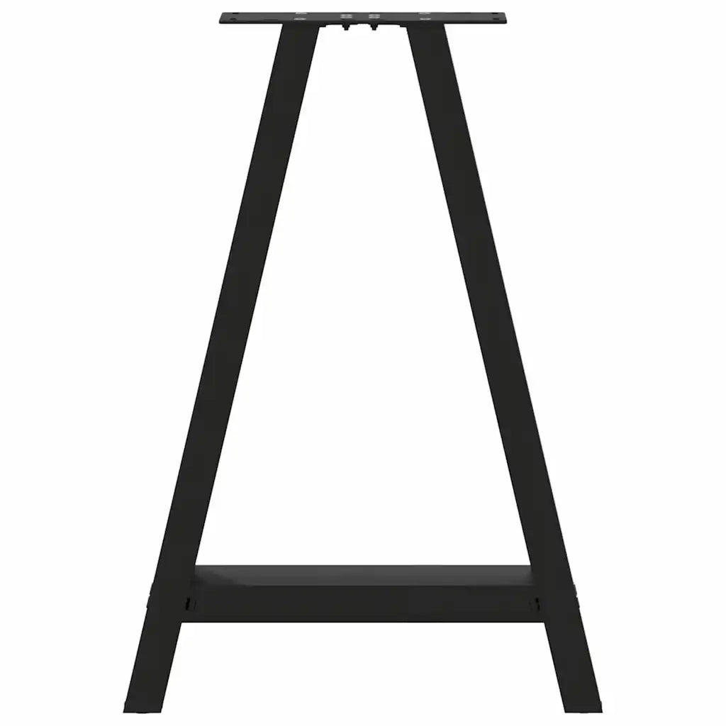 Gambe per tavolo da pranzo a forma di A 2 pz | Piede del tavolo nere 60x(72-73) cm in acciaio