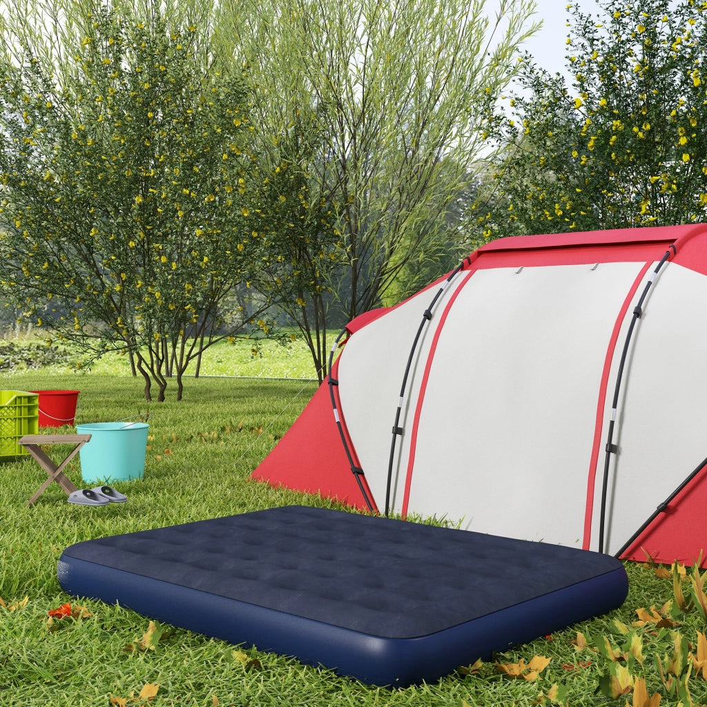 Materasso gonflabile 2 persone con pompa a mano ¨C zephmum ¨C blu
