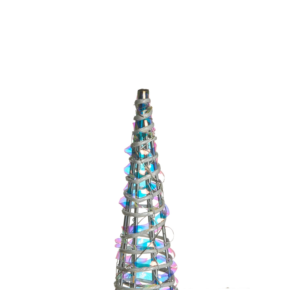 Set di 3 scatole regalo decorative natalizie con luci LED a forma di alberi bianco  Decorazioni natalizie per interni