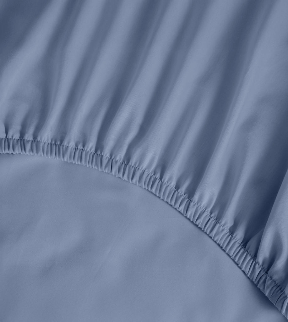 Lenzuolo Sotto No Stiro Con Angoli Elasticizzati Tinta Unita Effetto Raso Fino 27 Cm Lenzuola Microfibra Anallrgica Letto Coprimaterasso  Azzurro - Piazza e mezza
