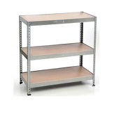 SCAFFALE A 3 RIPIANI IN METALLO E LEGNO 90 X 40X 90 CM PORTATA 175 KG