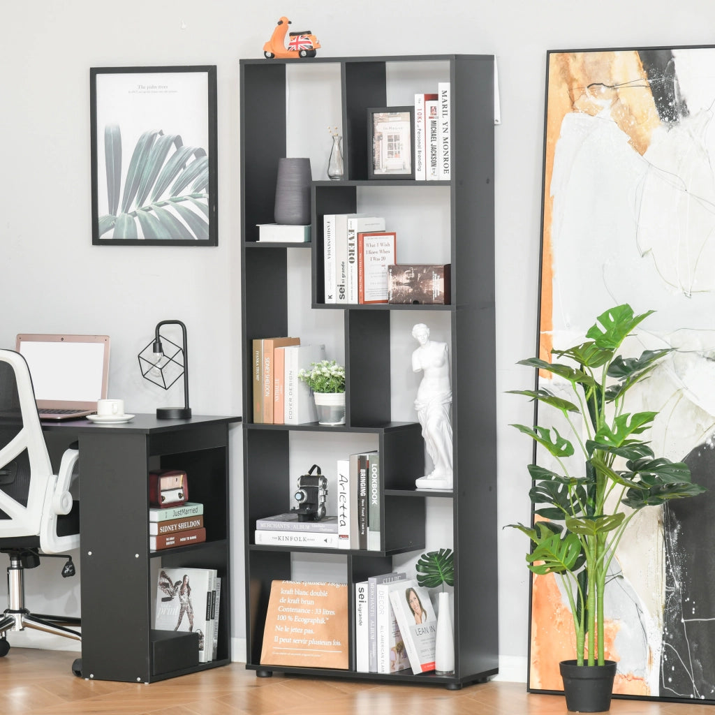 Libreria Scaffale Design Moderno ¨C Minimal ¨C Nero 70x24x178 cm