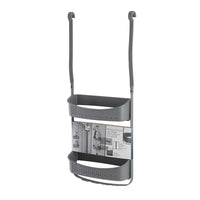 Mensola per Doccia Portaoggetti da Appendere 2 Ripiani PVC Fox Colore: Grigio