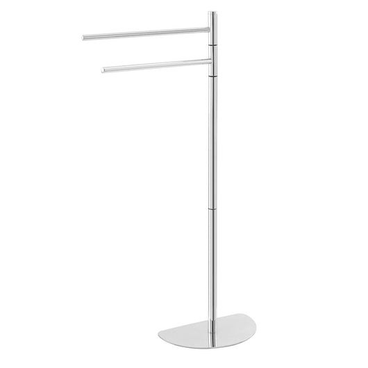 Piantana Portasciugamani da Bagno 2 Bracci Acciaio Cromo Feridras Colore: Cromo