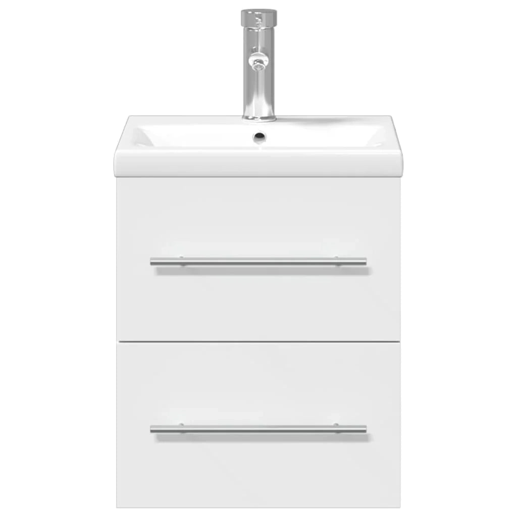Mobile bagno con lavabo integrato 41 x 38,5 x 48 cm moderno in legno composito bianco 02_0055537