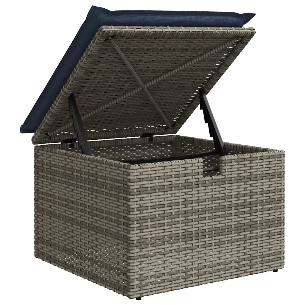 Set Divano da Giardino 6 pz con Cuscini Grigio in Polyrattan 3325974