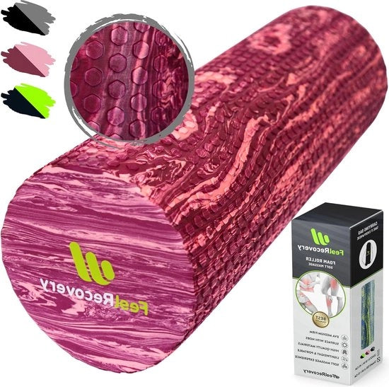 Foam Roller a schiuma 45x15 cm per massaggi trigger point per schiena e glutei - massaggio per yoga, pilates, fitness e sport