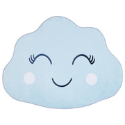 Tappeto blu 90 x 120 cm a pelo corto a forma di nuvola per la sala giochi dei bambini
