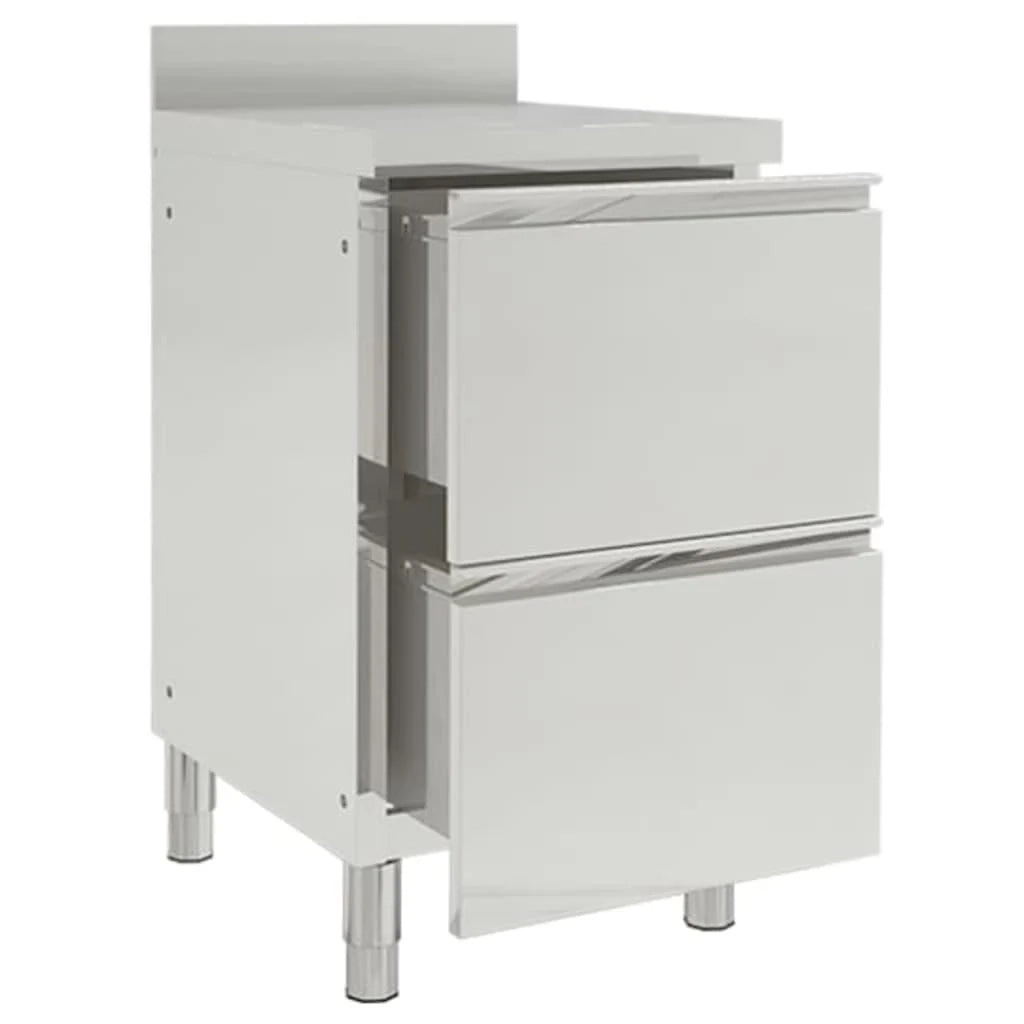 Mobile da cucina professionale 96 cm con 2 cassetti acciaio inox 02_0000001