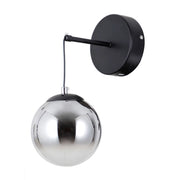 Applique Velada nero opaco sfera vetro fumé LED 5W Italux