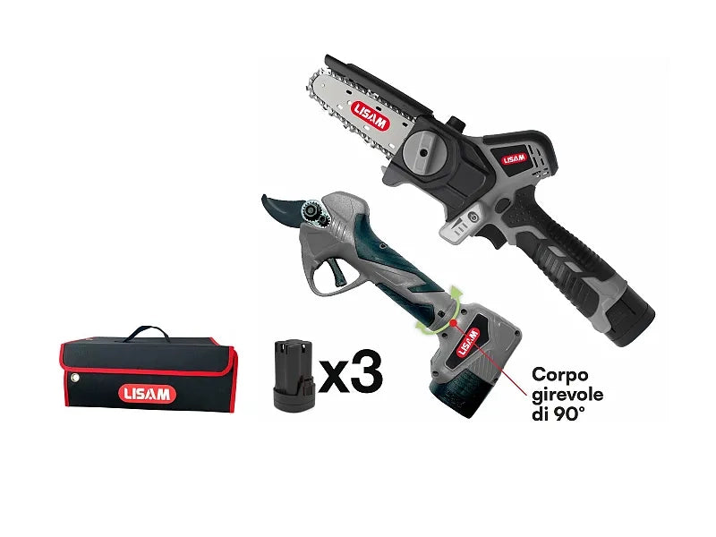 Kit Mikro Combo Lisam: Forbice MK 25 e Seghetto Mikro SG a Batteria