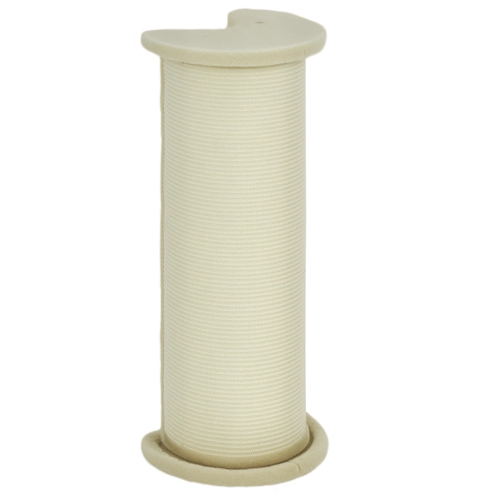 Tiragraffi per Gatti Angolare ¨C Zephmum ¨C 35x35x85 cm, Bianco Crema