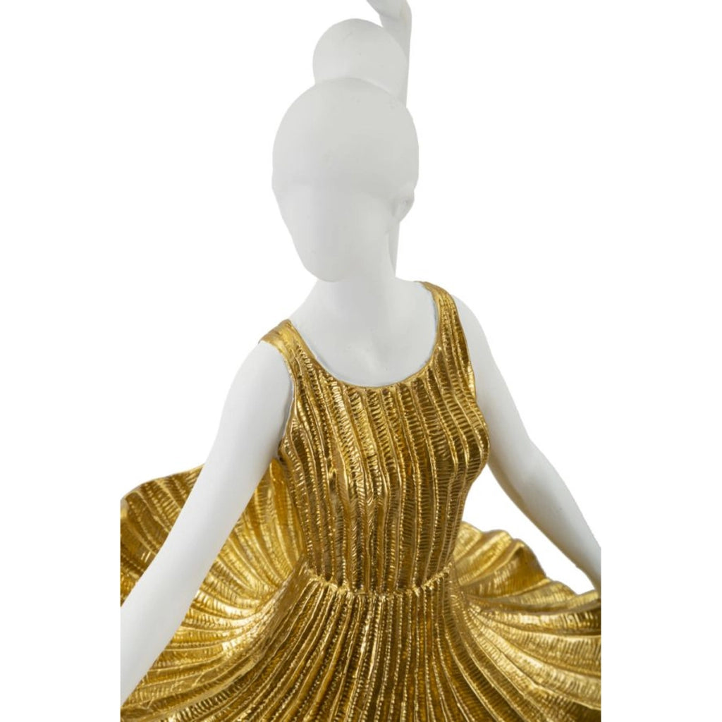 Lampada da Tavolo Ballerina 1, Oro, Poliresina, 30x30x90,5 cm
