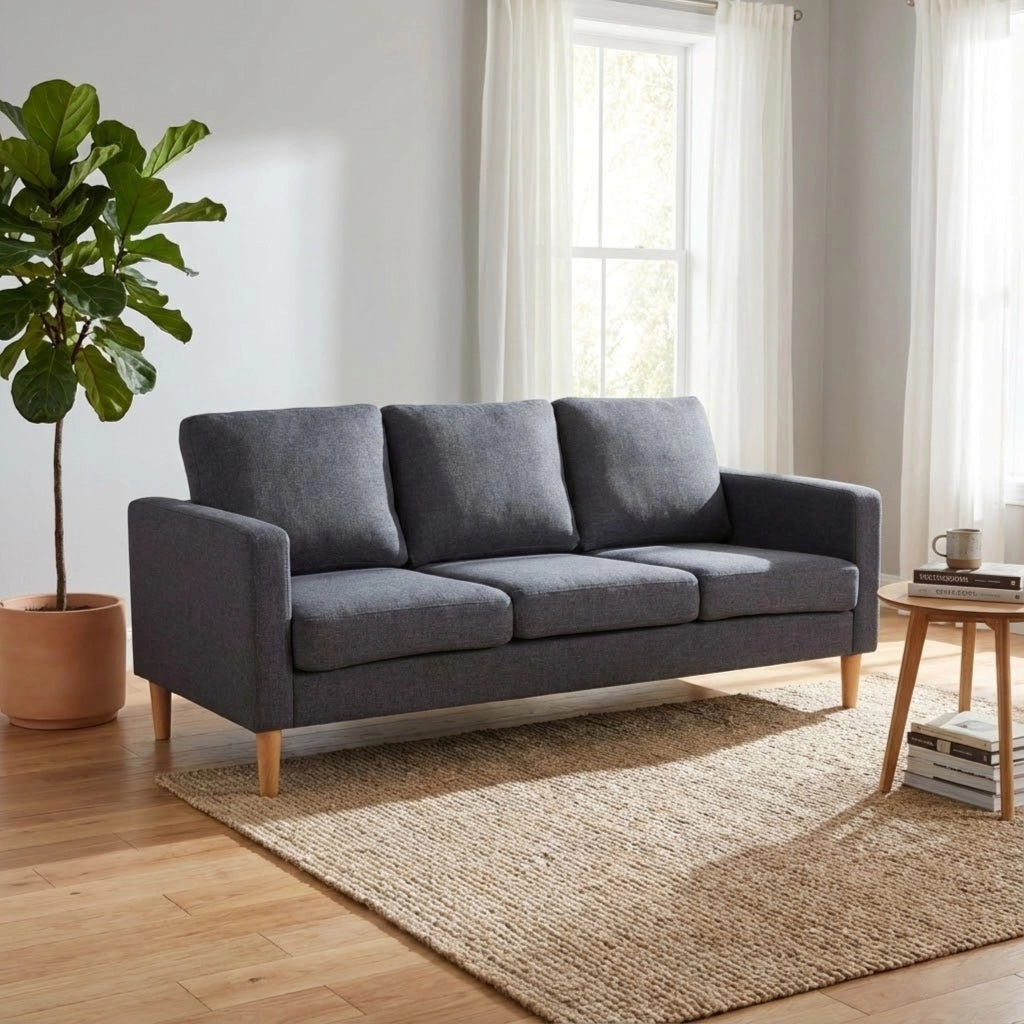 Divano 3 posti Scandinavo in Tessuto cm 177x73x82 - MANU