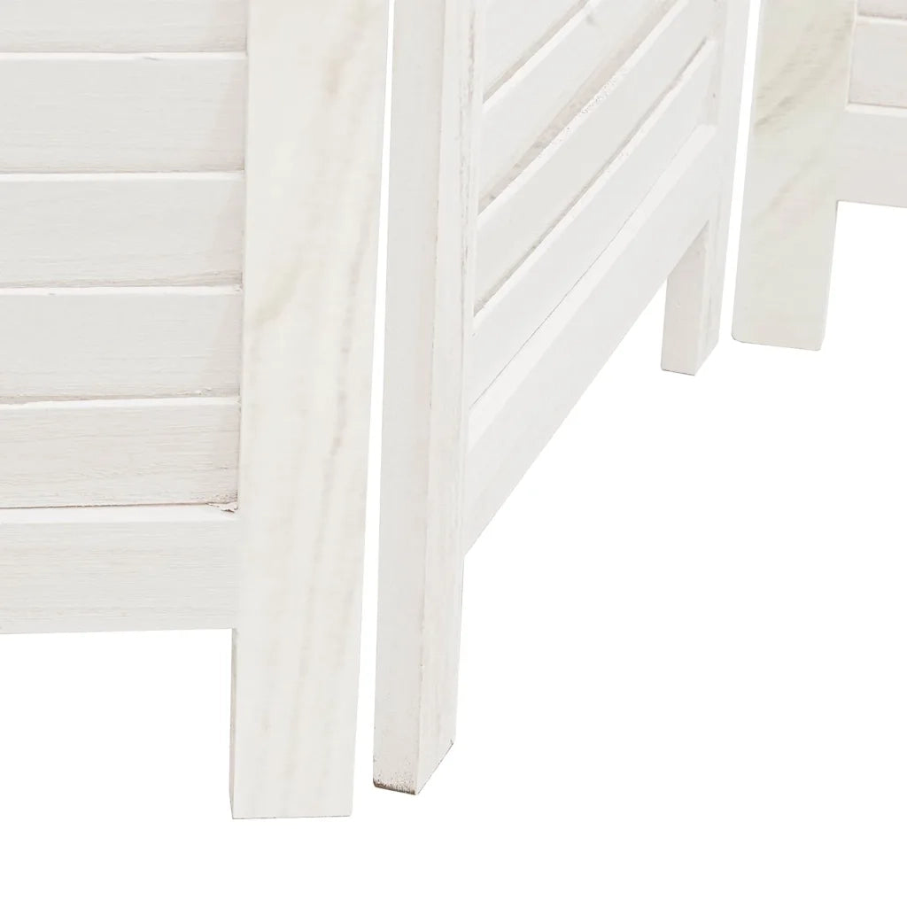 Divisorio Ambienti | Divider per stanze | Paravento 6Pannelli Bianco Legno Massello di Paulownia