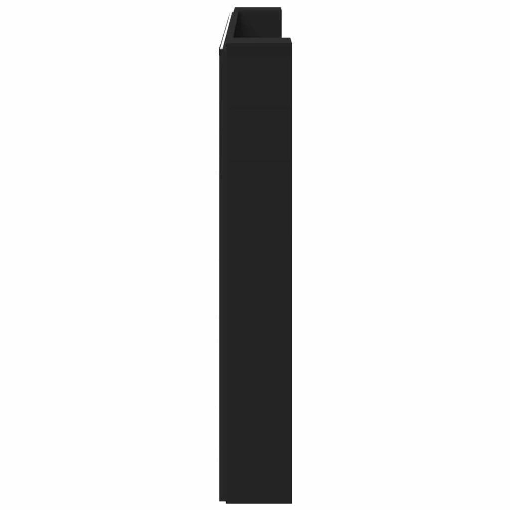 Testiera Letto Nero Legno ingegnerizzato