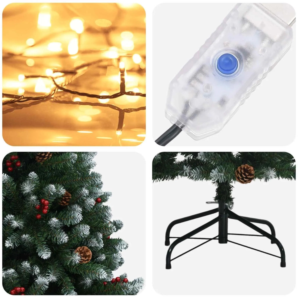Albero di Natale Artificiale con Rami Pieghevoli 300 cm 600 LED 3467326