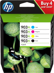 HP 903XL cartuccia d'inchiostro 4 pz Originale Resa elevata (XL) Nero, Ciano, Magenta, Giallo