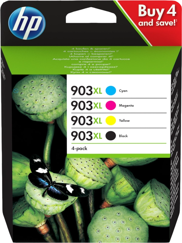 HP 903XL cartuccia d'inchiostro 4 pz Originale Resa elevata (XL) Nero, Ciano, Magenta, Giallo