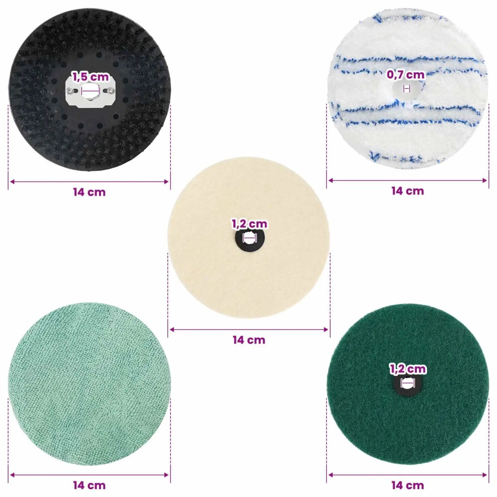 Set di tamponi per lucidatrice 20 pz Ø 14 cm Multicolore 42048126