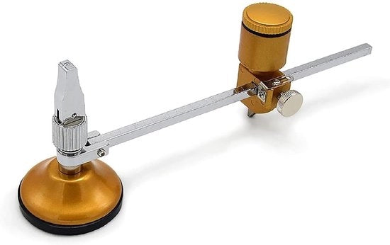 Taglierino per vetro professionale 40 cm - Taglierino circolare - Strumento per vetro circolare - Taglierino per cerchi di vetro - Strumento con morsetto